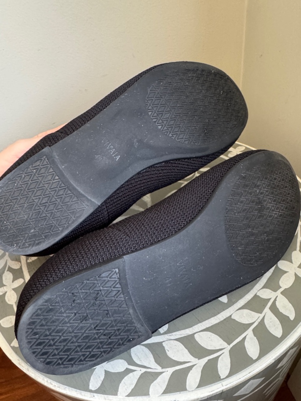 VIVAIA Black Knit Slip-On Ballet Flats sz 9.5 - Picture 6 of 10